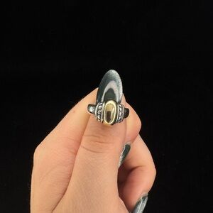 Retired James Avery Silver and Gold Accent Ring